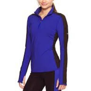 Gap GapFit 1/2 Zip Running Athletic Blue Colorblock Training Jacket Size Small